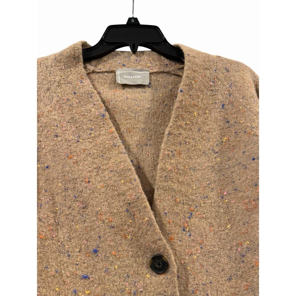 Everlane Camel Confetti Buttoned Cardigan Merino Wool Sweater Women’s Small - Picture 6 of 12